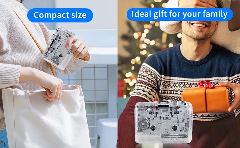 Compact retro cassette tape player, an ideal gift for your family